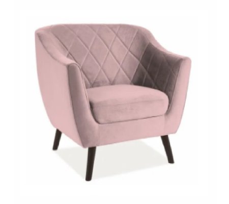 Кресло мягкое Signal MOLLY 1 Welur Античный-розовый, фото Кресло мягкое Signal MOLLY 1 Welur Античный-розовый