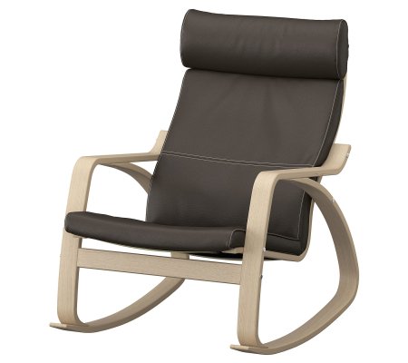 IKEA Кресло-качалка POANG Темно-коричневый (ИКЕА ПОАНГ)