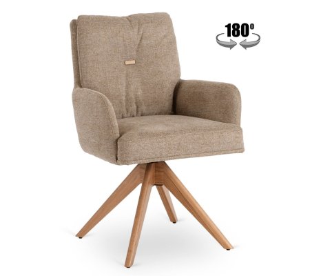 Обеденный стул поворотный Mebel Elit BIANCO Коричневый