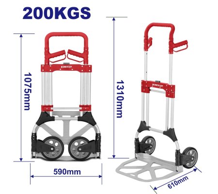 Складная тележка EMTOP EMWB9A20 200 кг Красный