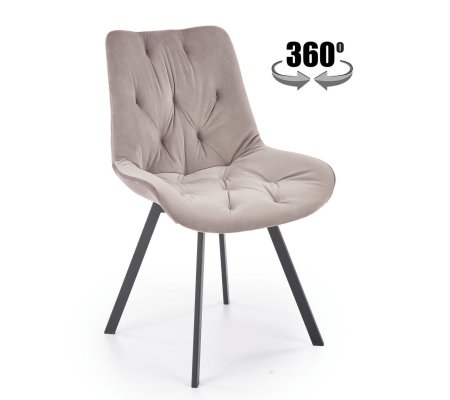 Обідній стілець поворотний Halmar K519 Бежевий