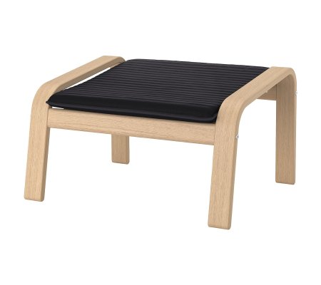 IKEA Подставка для ног POANG Черный (ИКЕА ПОАНГ)