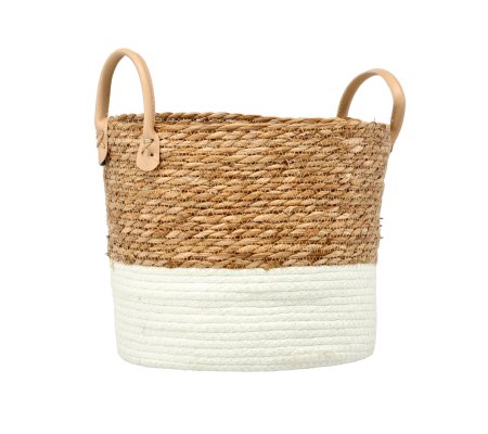 Кошик декоративний Chomik 28x26x25/32 см | Коричневий / Білий