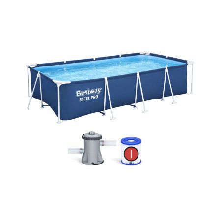 Каркасный бассейн Bestway 56424 STEEL PRO 400x211x81 см Синий