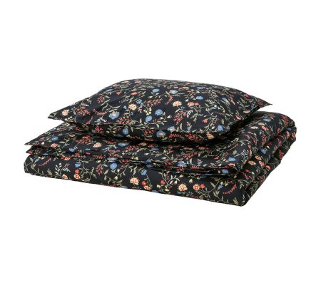 IKEA Комплект постільної білизни BRUDKRUSBAR 150x200 см Чорний (ИКЕА БРУДКРУСБАР)