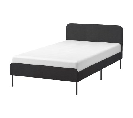 IKEA Ліжко SLATTUM 120х200 см Темно-сірий (ИКЕА СЛАТТУМ)