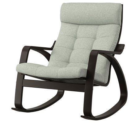 IKEA Кресло-качалка POANG Светло-зеленый (ИКЕА ПОАНГ)