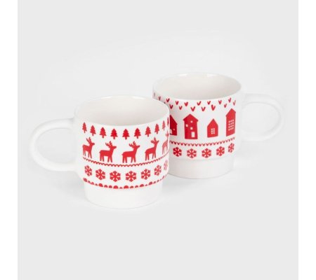 Набор кружек Homla CANAMA 400 мл 2 шт Принт, фото Набор кружек Homla CANAMA 400 мл 2 шт Принт