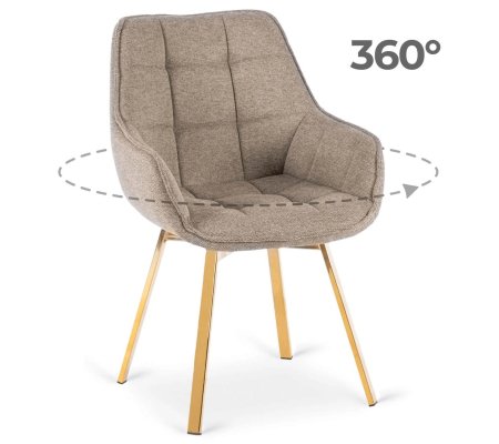 Обеденный стул поворотный Mebel Elit MIA Бежевый