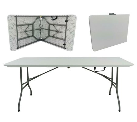 Складной туристический стол Kontrast PARTY 240 см Белый