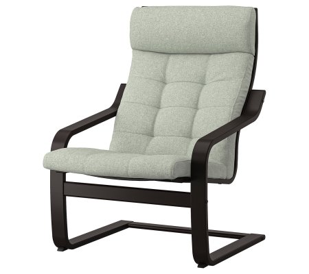 IKEA Кресло-качалка POANG Светло-зеленый (ИКЕА ПОАНГ)