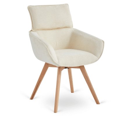 Обідній стілець поворотний Mebel Elit DIAS Boucle Кремовий