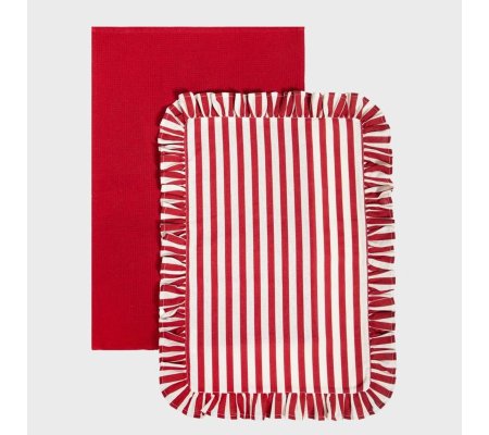 Набір кухонних рушників Homla TRUDY 45x65 см 2 шт Червоний