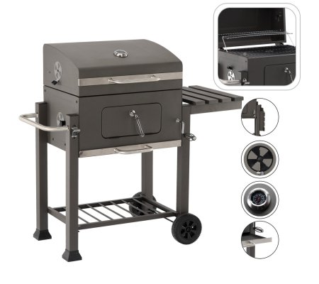 Угольный гриль с чугунной решеткой Garden Line BBQ5320 Серый