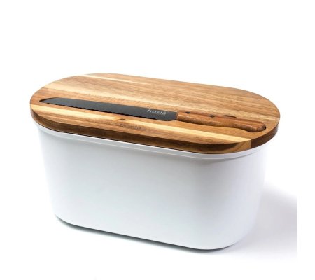 Хлібниця з ножем Homla HUSLA ACACIA Білий