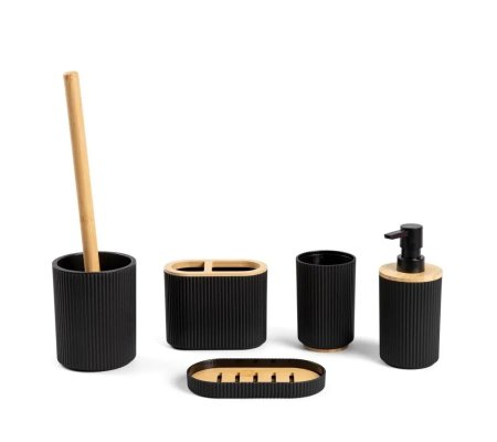 Набір аксесуарів для ванної кімнати Homla LORETO 5 шт Чорний