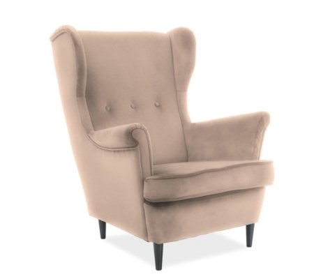 Кресло мягкое Signal Lord Welur Бежевый, фото Кресло мягкое Signal Lord Welur Бежевый