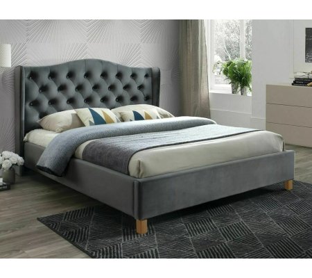 Кровать Signal ASPEN Welur 160х200 см Серый