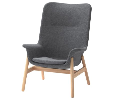 IKEA Кресло мягкое VEDBO Темно-серый (ИКЕА ВЕДБО)
