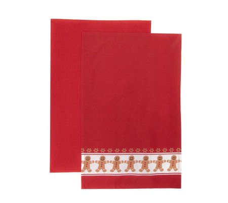 Набор кухонных полотенец Homla BISCOTTO 45х65 см 2 шт Красный