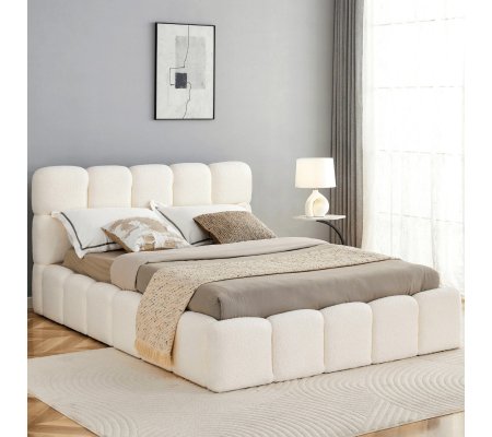 Кровать Mebel Elit MURACJA Boucle 140x200 см Кремовый