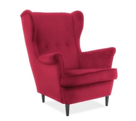 Кресло мягкое Signal Lord Welur Бордовый, фото Кресло мягкое Signal Lord Welur Бордовый