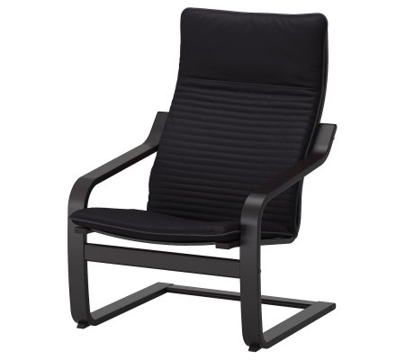 IKEA Кресло-качалка POANG Черный (ИКЕА ПОАНГ)