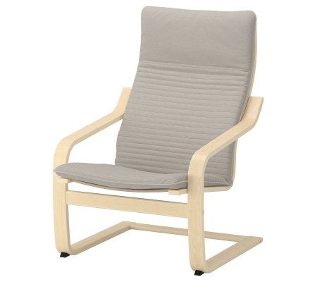 IKEA Кресло-качалка POANG Светло-бежевый (ИКЕА ПОАНГ)