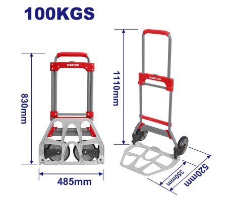 Складная тележка EMTOP EMWB9A10 100 кг Красный