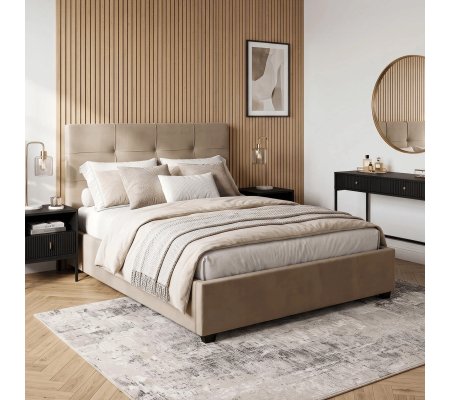Ліжко Mebel Elit TINGA Welur 140x200 см Бежевий