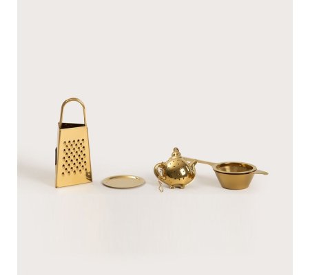 Набір аксесуарів для чаю Homla JALO 3 шт Золотий