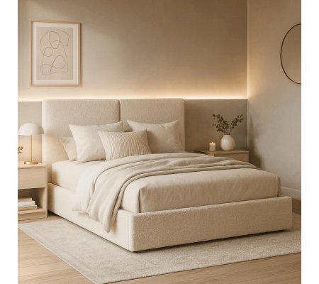 Кровать Mebel Elit MARSYLIA Boucle 140x200 см Кремовый