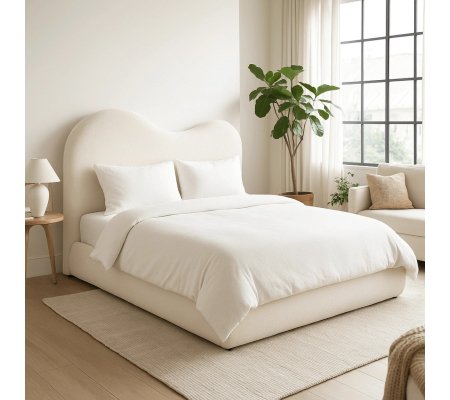 Кровать Mebel Elit TALINN Boucle 180x200 см Кремовый