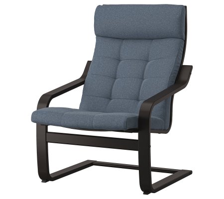 IKEA Кресло-качалка POANG Синий (ИКЕА ПОАНГ)