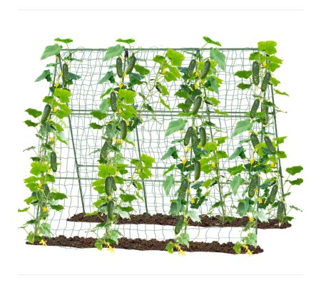 Складана садова опора з сіткою для витких рослин Garden Line 1,2 м, ø11 мм Зелений
