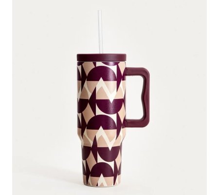 Термокружка с трубочкой Homla CHERRY CHIC 1,2 л Принт