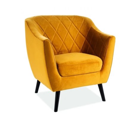 Кресло мягкое Signal MOLLY 1 Welur Карри, фото Кресло мягкое Signal MOLLY 1 Welur Карри