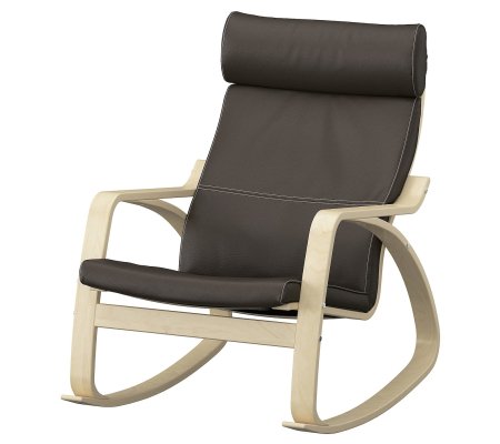 IKEA Кресло-качалка POANG Темно-коричневый (ИКЕА ПОАНГ)