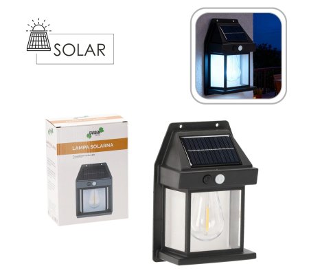 Світильник на сонячній батареї з датчиком руху Garden Line SOL5639 Чорний