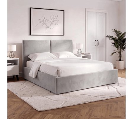 Кровать Mebel Elit MARSYLIA Welur 120x200 см Серый