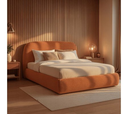 Ліжко Mebel Elit ROSSO Boucle 160x200 см Рудий