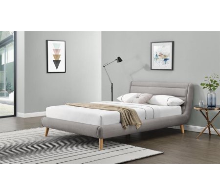 Ліжко Halmar ELANDA 140х200 см Світло-сірий