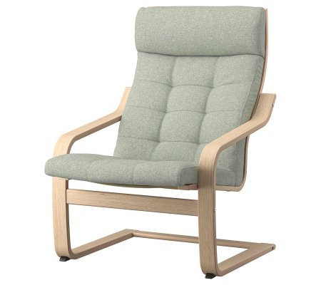 IKEA Кресло-качалка POANG Светло-зеленый (ИКЕА ПОАНГ)