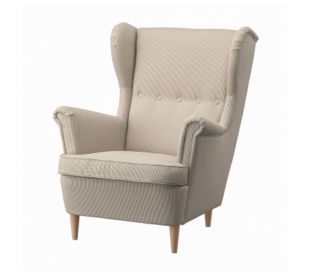 IKEA Кресло мягкое STRANDMON Бежевый (ИКЕА СТРАНДМОН)