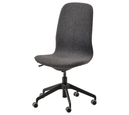 IKEA Офисное кресло LANGFJALL Темно-серый (ИКЕА ЛАНГФЬЯЛЛ)