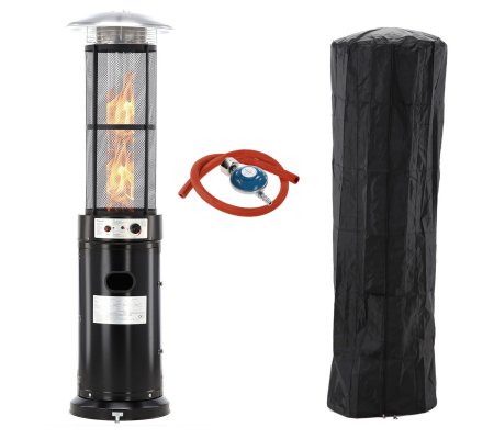 Вуличний газовий обігрівач Garden Line 180 см 5000-13000 Вт Чорний