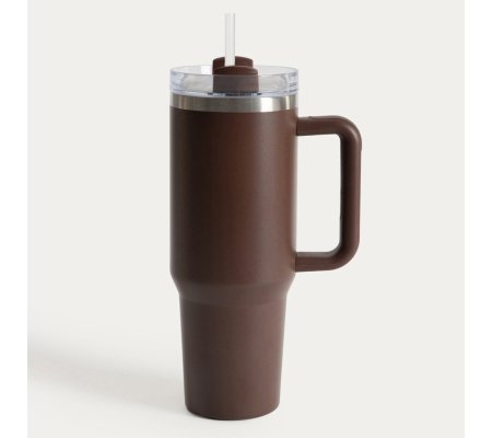 Термокружка з трубочкою Homla COCOA 1,18 л Коричневий