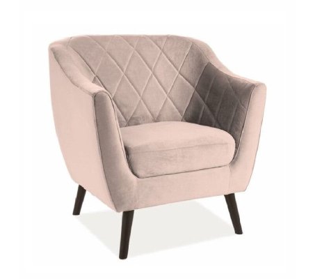 Кресло мягкое Signal MOLLY 1 Welur Розовый, фото Кресло мягкое Signal MOLLY 1 Welur Розовый