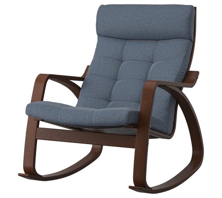 IKEA Кресло-качалка POANG Синий (ИКЕА ПОАНГ)