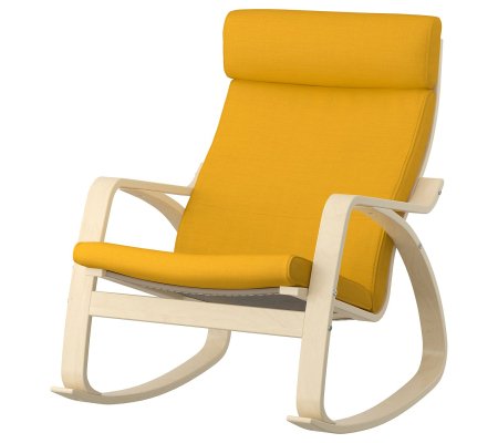 IKEA Кресло-качалка POANG Желтый (ИКЕА ПОАНГ)